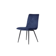 Retro Dining Chair - Blue Velvet
