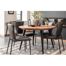 Frankfurt Reclaimed Wood 120cm Round Dining Table