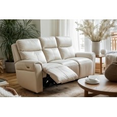 Ross Leather Electric Recliner 3 Seater Sofa