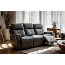 Ross Leather Electric Recliner 3 Seater Sofa