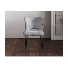 Maya Linen Dining Chair in Light Grey (Pair)