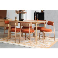 G Plan Winchester Retro Oak 130-170cm Rounded Extending Dining Table