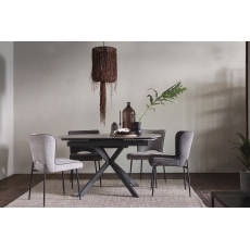 Sintered Stone 140-200cm Twist Extending Dining Table in Grey
