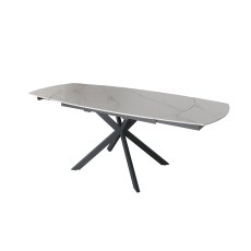 Sintered Stone 140-200cm Twist Extending Dining Table in White