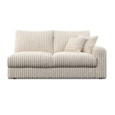 Chunky Cord Cream Right Hand Facing 2 Seater Sofa Unit