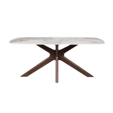 Ariyan Walnut and Sintered Stone 180cm Dining Table