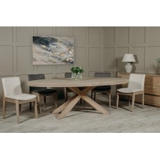 Feltz Smoked Oak 235cm Oval Dining Table