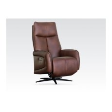 Pablo Leather 360 Swivel Triple Motor Electric Recliner Chair in Dark Brown Pablo Leather 360 Swivel Triple Motor Electric Recliner Chair in Dark Brown