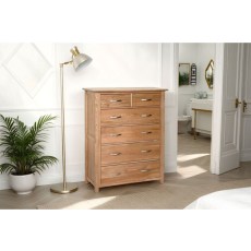 Moda Solid Oak 4 + 2 Chest of Drawers