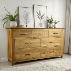 Moda Solid Oak 3 Over 4 Chest of Drawers