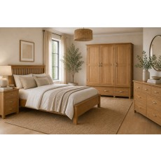 Devon Solid Oak Triple Wardrobe