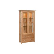 Moda 100% Solid Oak Glass Display Cabinet