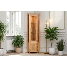 Moda 100% Solid Oak Corner Display Cabinet