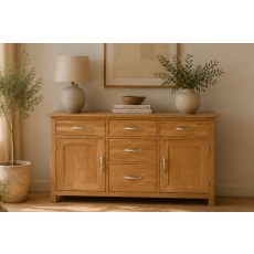 Devon 100% Solid Oak 4ft6in Sideboard Dresser Base Devon 100% Solid Oak 4ft6in Sideboard Dresser Base