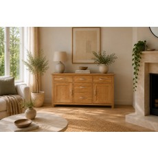 Devon 100% Solid Oak 4ft6in Sideboard Dresser Base Devon 100% Solid Oak 4ft6in Sideboard Dresser Base