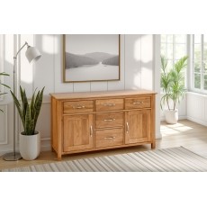 Moda 100% Solid Oak 4ft6in Sideboard Dresser Base
