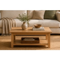 Devon 100% Solid Oak Coffee Table Devon 100% Solid Oak Coffee Table