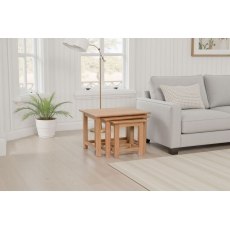 Moda 100% Solid Oak Nest Of Tables