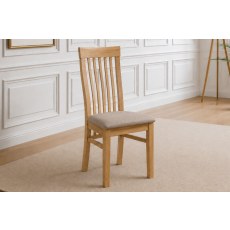 Devon 100% Solid Oak Extending Dining Table & 4 Slatted Back Chairs
