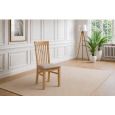 Devon 100% Solid Oak Slatted Back Dining Chair