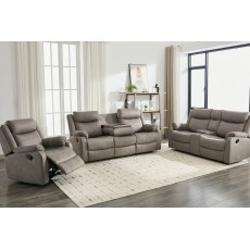 Ellena Soft Grey 2 Seater Recliner Sofa with Storage