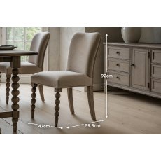 Gallery Direct Artisan Limewash Oak Linen Dining Chair with Bobbin Detail (Pair) Gallery Direct Artisan Limewash Oak Linen Dining Chair with Bobbin Detail (Pair)