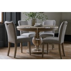 Gallery Direct Vancouver Rustic Pine Round Extending 120-160cm Dining Table Gallery Direct Vancouver Rustic Pine Round Extending 120-160cm Dining Table