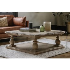 Gallery Direct Vancouver Rustic Pine Square Coffee Table
