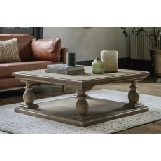 Gallery Direct Vancouver Rustic Pine Square Coffee Table