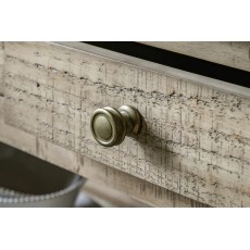 Gallery Direct Vancouver Rustic Pine Console Table with Marble Top