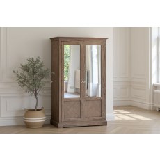 Gallery Direct Rustique French Colonial Mirrored Wardrobe