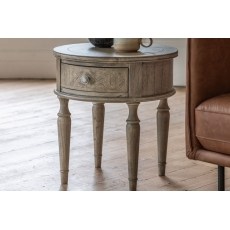 Gallery Direct Mustique French Colonial Round 1 Drawer Side Table