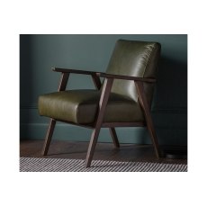Gallery Direct Neyland Heritage Green Leather Armchair