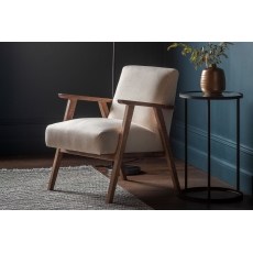 Gallery Direct Neyland Natural Linen Fabric Armchair
