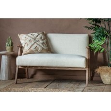 Gallery Direct Neyland Natural Linen Fabric 2 Seater Sofa