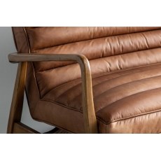Gallery Direct Datsun Vintage Brown Leather 2 Seater Sofa