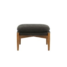 Gallery Direct Datsun Charcoal Boucle Fabric Footstool