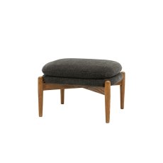 Gallery Direct Datsun Charcoal Boucle Fabric Footstool