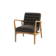 Gallery Direct Datsun Charcoal Boucle Fabric Armchair