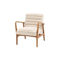 Gallery Direct Datsun Cream Sheepskin Fabric Armchair
