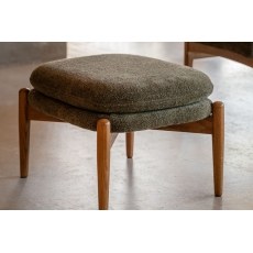 Gallery Direct Datsun Green Boucle Fabric Footstool
