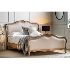 Gallery Direct Chic Weathered Linen Upholstered Bed Frame