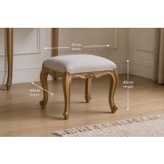 Gallery Direct Chic Weathered Dressing Table Stool Gallery Direct Chic Weathered Dressing Table Stool