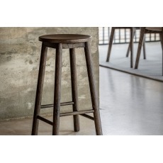 Gallery Direct Hatfield Smoked Oak Stool