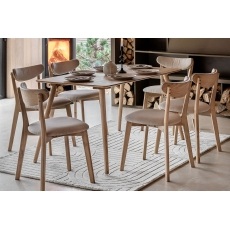 Gallery Direct Hatfield Natural Oak 150cm Large Rectangular Dining Table Set & x4 Chairs