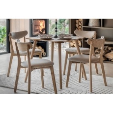 Gallery Direct Hatfield Natural Oak 77cm Square Dining Table Set & x2 Chairs