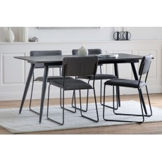 Gallery Direct Astley 160cm Black Oak Dining Table Gallery Direct Astley 160cm Black Oak Dining Table