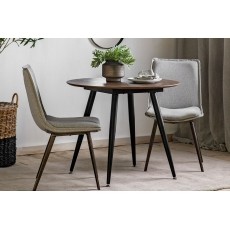 Gallery Direct Astley 90cm Round Walnut Dining Table Gallery Direct Astley 90cm Round Walnut Dining Table