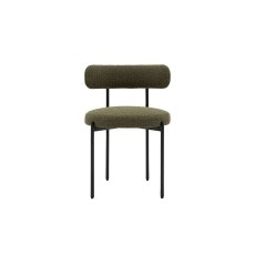 Gallery Direct Aveley Set of 2 Green Boucle Dining Chairs