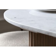 Gallery Direct Marmo Mango Wood Large Dining Table with Marble Top